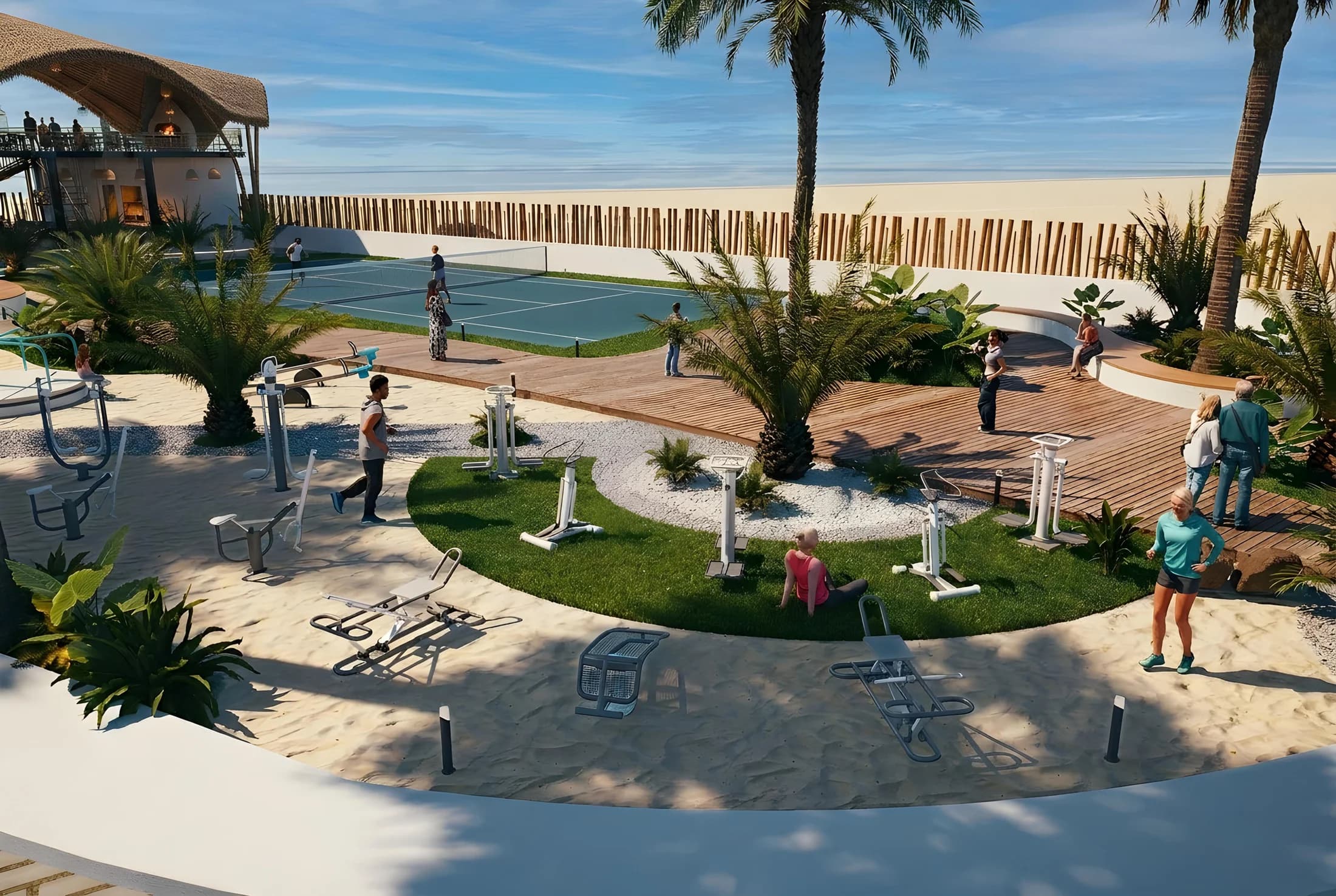Gimnasio al aire libre en Punta Paraíso